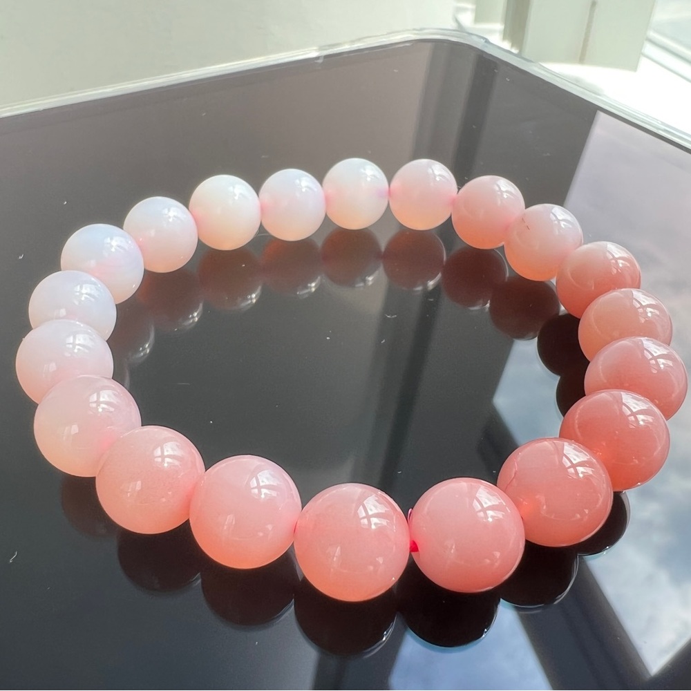 Peach Gradation Salt-Sourced Agate Bracelet🍑✨